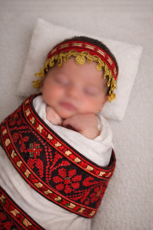 The Ramallah Swaddle and headpiece set